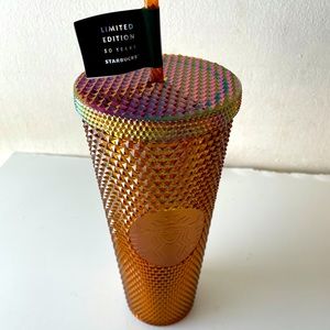 Gold Starbucks 50th Anniversary Studded Tumbler